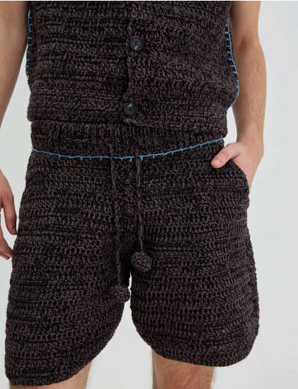 HIBISCUS KNITTED BERMUDA SHORTS
