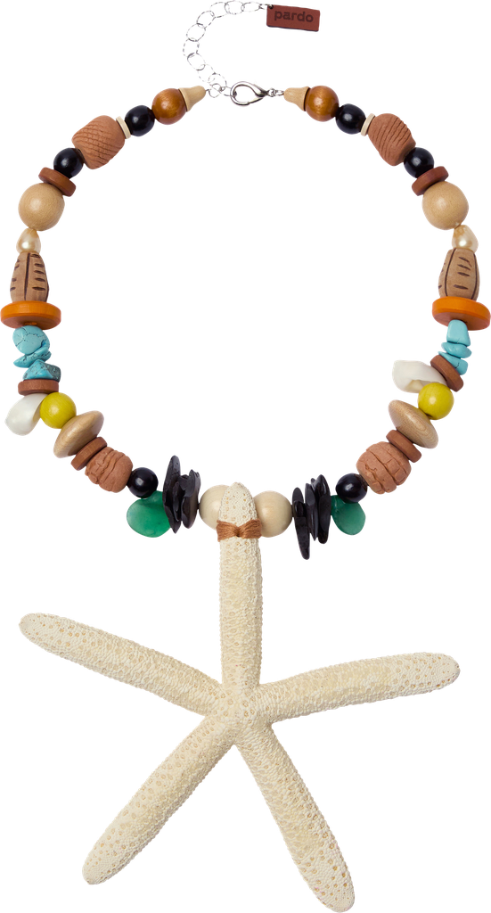[HPA2658] COLLAR DE COLORES CON ESTRELLA DE MAR